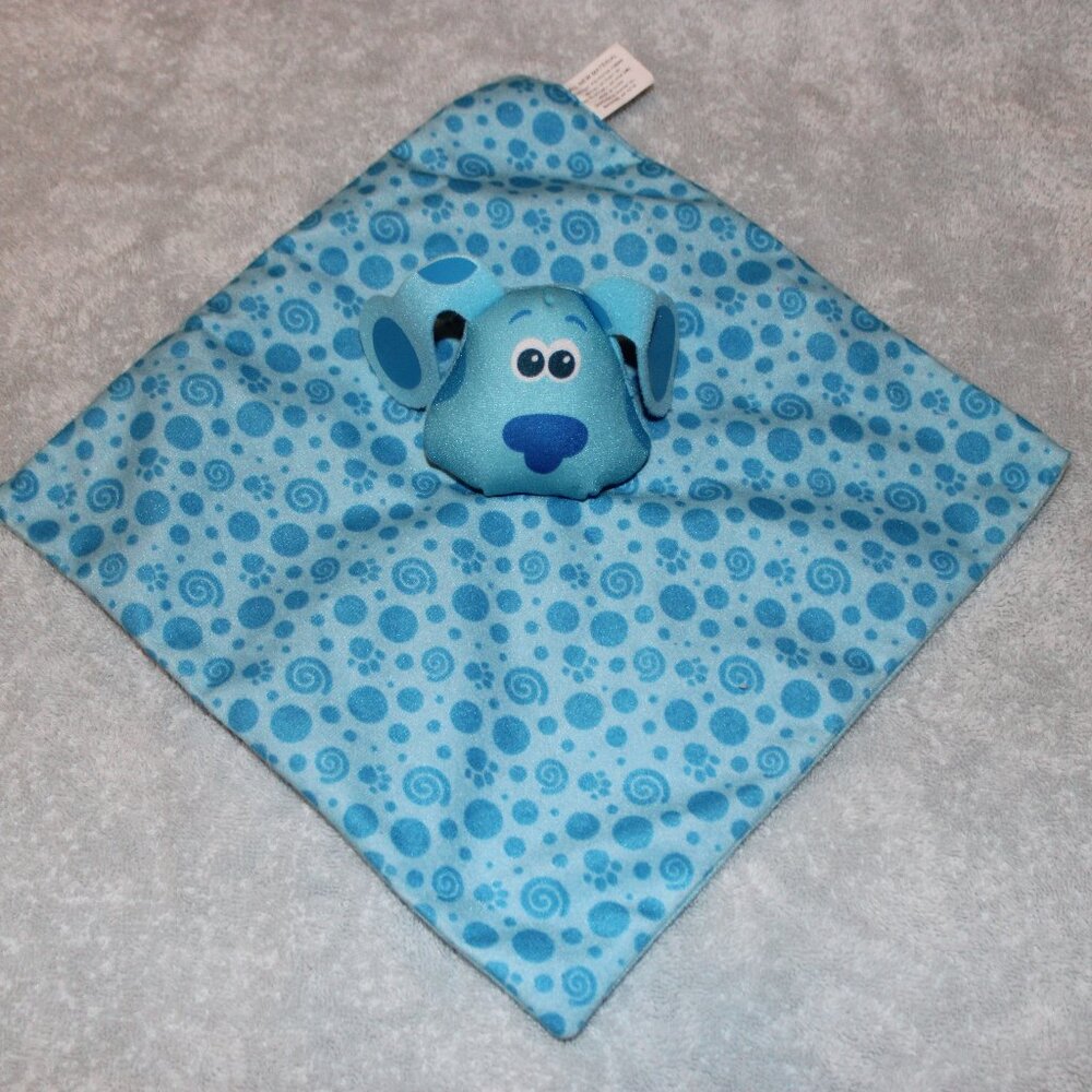 BLUE'S CLUES Mini 9.5" Lightweight Baby Lovey Security Blanket Blue Dog Puppy